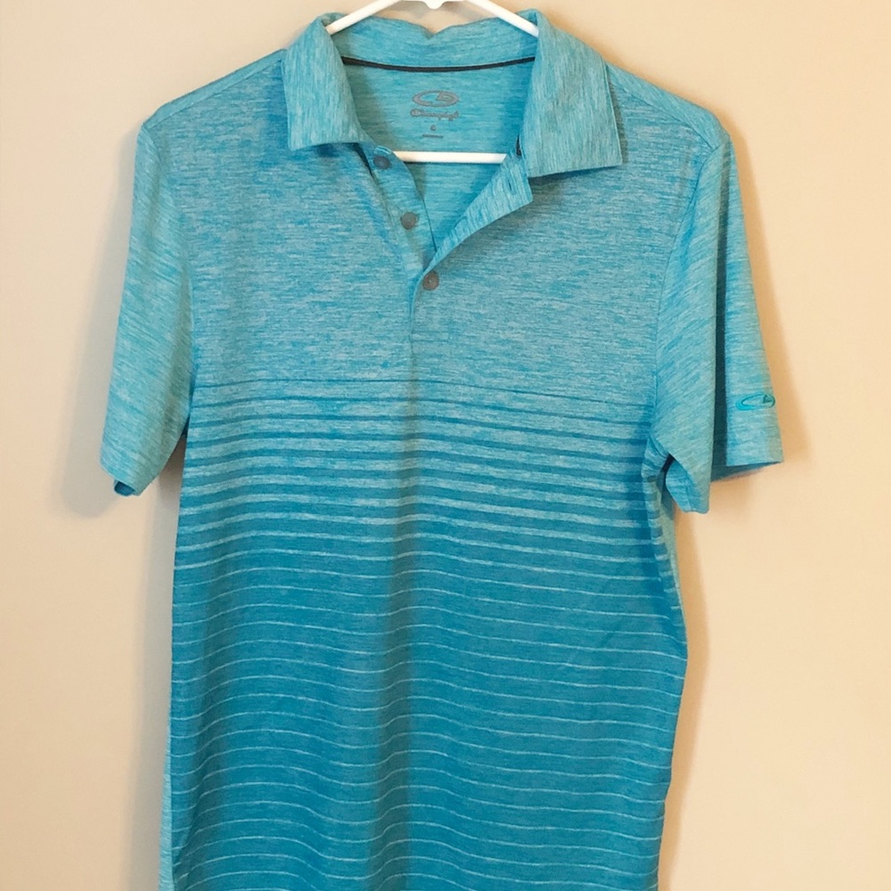 Champion polo, aqua blue, size small
